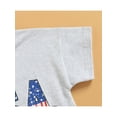 thumbnail image 6 of Wassery 4th of July Toddler Boys Romper ,Independence Day Clothes Suit, Letters Print Short Sleeve Round Neck Bodysuits Summer Infant Bodysuits 2-3T, 6 of 8