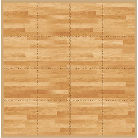 Wood Grain Floor 8 X 8  Faux Hardwood Exercise Mat