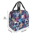 thumbnail image 3 of Sikiie cool Skull colorful Lunch Bag for Women & Men Adult Insulated Lunch Box, Food Lunch Containers Lunch Tote Bags for Work, Travel, Outdoor, 3 of 8