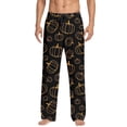 thumbnail image 3 of SJLDQY Mens Halloween Pajamas Pants Wide Leg Pjs Trousers for Men Hallowmas Pumpkin Ghost Elastic Waist Homewear Loungewear With Pocket, 3 of 4