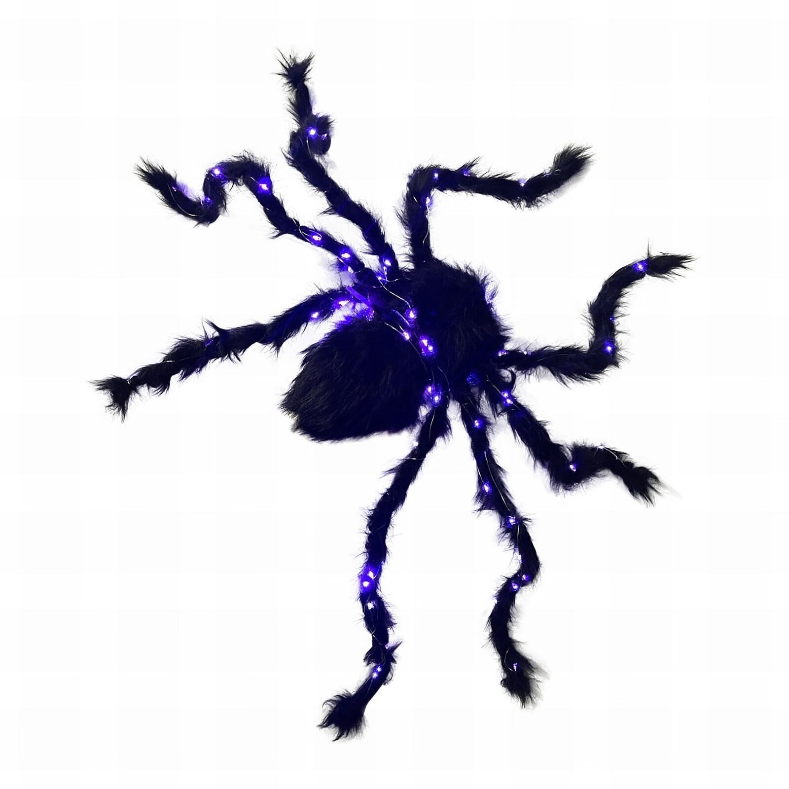 BOSTEY Halloween Spider Decorations Giant Light Up Black Hairy Spider