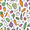 Purple Vegetables Pattern, variant on Yayeee Foldable Storage Basket for Shelves with Handles Waterproof Cloth Bins, Purple Vegetables Pattern