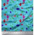 thumbnail image 1 of Soimoi Cotton Cambric Fabric Leaves,Bird & Floral Artistic Decor Fabric Printed Yard 42 Inch Wide, 1 of 1