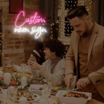 UPONRAY Two Lines Multicolor Custom Neon Signs, Usb Powered with Adjustable Brightness Wall Decor for Gifts, Pink Cool White