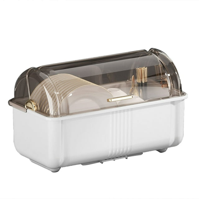 SXcggal Plate Cup Dish Tray Cutlery Dryer Tray Drainer Dish Drying Rack With Lid Cover And Drainboard Nursing Bottle Holder Dish Storage Drain Bowl Rack For Tableware Kitchen Cabinet Kitchen Tools
