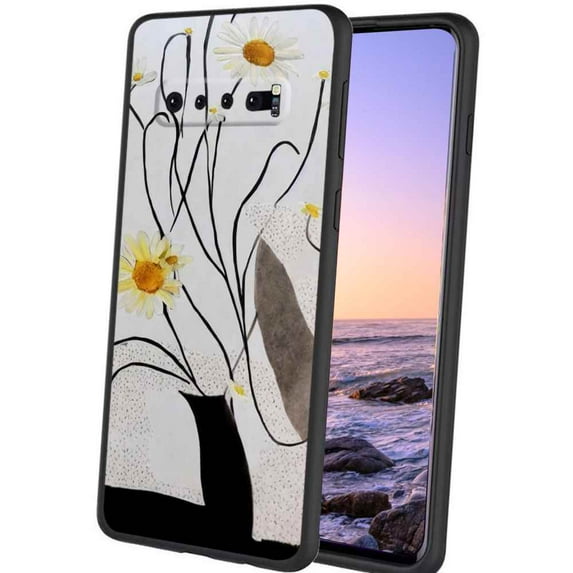 Compatible with Samsung Galaxy S10+ Plus Phone Case, Daisies Case Men Women, Flexible Silicone Shockproof Case for Samsung Galaxy S10+ Plus