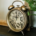 thumbnail image 2 of Yosemite Home Decor Modern Metal Gear Table Top Clock in Gold Brass, 2 of 8
