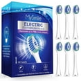 thumbnail image 3 of (2 pack) MySmile Sonic Rechargeable Electric Toothbrush Heads, 6 Count Replacement Toothbrush Heads, White, Individual Packaging, 3 of 8