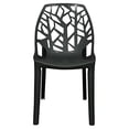 thumbnail image 2 of LeisureMod Cornelia Modern Plastic Dining Side Chair in Solid Black Set of 4, 2 of 5