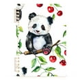thumbnail image 2 of Baby Panda Cherry Ring Binder Notebook Journey Note Diary College Ruled Spiral Notebook Study Loose Leaf Paper A5 60 Pages, 2 of 8