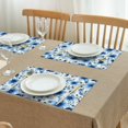 thumbnail image 3 of Pioneer Flower Floral Print Pattern Summer Placemats Table Placemats Set Of 4-Linen Kitchen Washable Placemats Table Mats 12x18 Inch Non-Slip Heat Resistant, 3 of 5