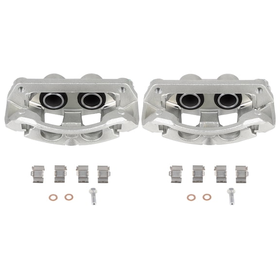 2PCS Rear Driver & Passenger Side Disc Brake Calipers (w/Bracket) 2 Pistons 2013-2019 for Ford F-350 Super Duty 6.2L 2013-2019 for Ford F-250 Super Duty 6.2L