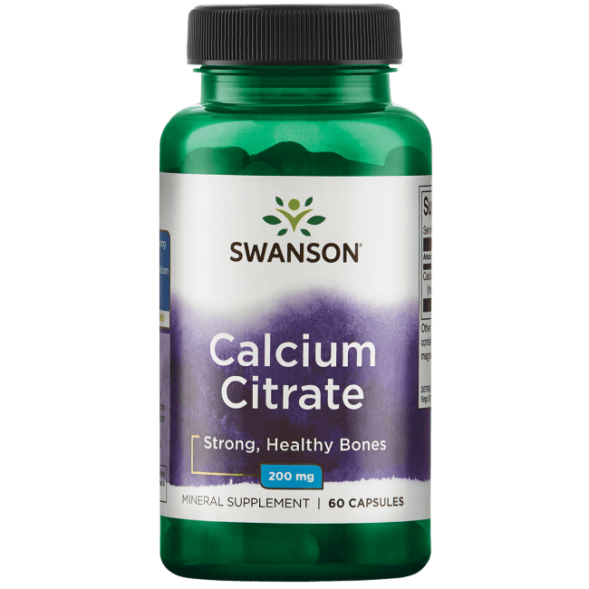 Swanson Calcium Citrate 200 mg 60 Capsules