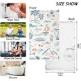 thumbnail image 3 of Dreamtimes Retro Summer Element Patterned Hand Towels 2 PCS, Cotton Bath Towel for Drying Face Hands Body Decorative Water Absorbent Lightweight Towels for Bathroom Ktichen Travel Gym,16"x28", 3 of 7