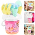 thumbnail image 2 of 1set Race Beach Toys Sand Toys Ice Cream Mold Set for Kids 3-10 with Beach Toy Bucket Pail for Kids and Toddlers (Random Color) 9 In 1, 2 of 4