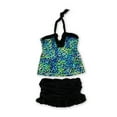 thumbnail image 2 of Island Escape Womens It's A Wrap Ruffled Skirtini 2 Piece Tankini, Black, 10, 2 of 2