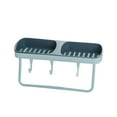 thumbnail image 2 of Wall Mounted Soap Dispenser Bathroom Rack Dormitory Multifunctional Soap Towel With Hook Storage Rack, 2 of 6