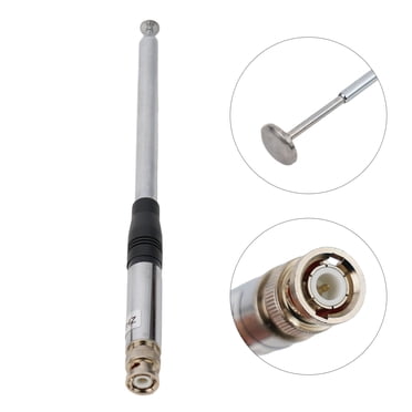 EMagTech BNC Telescopic Antenna - 2 Pack, 7 Sections, Extends To 100cm, 20-1200 MHz, For CB Radio, Scanner, Ham Radio