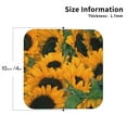 thumbnail image 3 of Bingfone Vintage Sunflowers 7 Leather Drinks Coasters With Set Of 6,Suitable For Home Kitchen,Coffee Cup Coasters Home Gift, 3 of 9