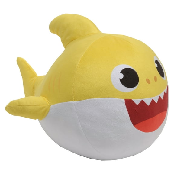 Baby Shark Kids Bedding Plush Cuddle and Decorative Pillow Buddy, Yellow, Nickelodeon