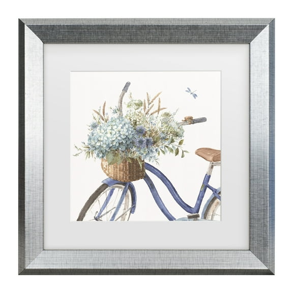 Lisa Audit 'Bohemian Blue 08 Square' Matted Framed Art