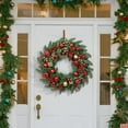thumbnail image 3 of Yastouay 20 inch Christmas Wreaths for Front Door, Christmas Decorations Wreath with Lights for Indoor Outdoor Wall Windows Christmas Home Decor, 3 of 8