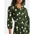 thumbnail image 3 of Time and Tru Women's Poplin Shirt Dress with Long Sleeves, Sizes XS-XXXL, 3 of 4