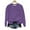 Purple, variant on CQONEPT Sweatshirts for Womens Casual Loose Fit Pullover Top Fleece Lined Solid Color Clothes Fall Fashion Shirts Purple S