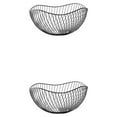 thumbnail image 2 of mmirethe Apparence Exquise Panier à Fruits en Métal Grand Application Style Moderne Multifonctionnel Robuste Noir Oblique Grand 2ensemble, 2 of 6
