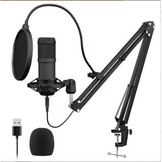 TECURS USB Microphone, Condenser Microphone Kit for Computer, Podcast Mic  Set, PC Condenser Mic with Boom Arm for