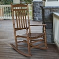thumbnail image 2 of Shine Company Traditional Hardwood Indoor/Outdoor Porch Rocker in Brown, 2 of 6
