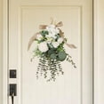 thumbnail image 6 of Door Wreath Flower Teardrop Garland Wall Hanging Decor with Silk Material for Living Room Wedding Entryway, 6 of 9