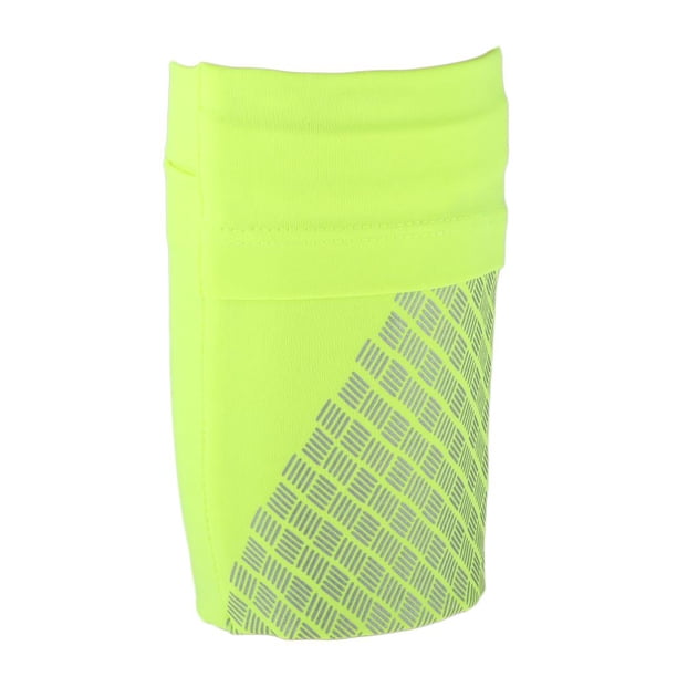 Brazalete deportivo reflectante para correr, colgante para teléfono, funda para cinturón de muñeca L amarillo
