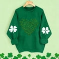 thumbnail image 2 of St. Patrick'S Day Sweatshirt for Women Irish Shamrock Pullover Shirts Tops Raglan Sleeve Lucky Leaf Clover Shirts Dressy Trendy Outfit 2026 Dressy Blouse, 2 of 5