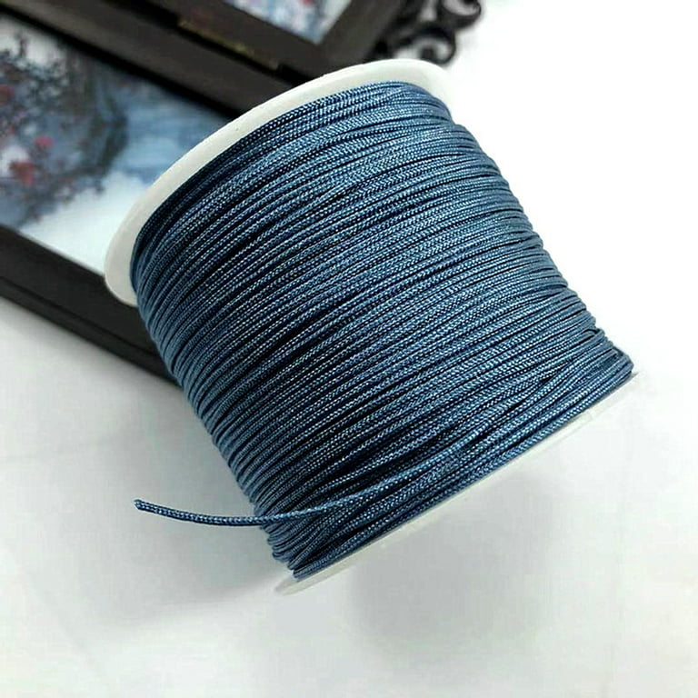 20 Meters Navy Blue Waxed Cotton Beading Cord Thread Line 2mm Jewelry String