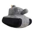 thumbnail image 2 of Gray Tank Stuffed Animal, Cartoon Military Vehicle Cushion Toy, Soft Plush Armored Car Pillow, Children's Bedroom Decor and Gift for Kids, 2 of 7