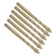 thumbnail image 4 of Brocas de carburo de punta de lanza cruzada, 10 Uds., con vástago hexagonal de 1/4 pulgadas para vidrio de mármol cerámico, 4 of 8