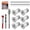 White, variant on 39 Pcs Cable Routing Kit Cable Installation Kit Mounting Accessories Including 6 Grommet 3 Drill Bit and 30 Wall Clamp