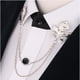 thumbnail image 3 of Cadenas de Borlas Plateadas Unisex Blusas de Arce Collar de Cuello de Broche Salvador hoja broche, 3 of 7