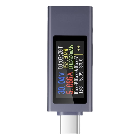 Precise USB C Current Voltages Tester Volt Meter Voltages and Current Detector LCD Display For Smartphones Tablets
