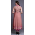 thumbnail image 4 of Bimba Peach Stripe Indian Kurtis For Women Solid Readymade Anarkali Dress Printed Indian Kurti XX-Large, 4 of 6