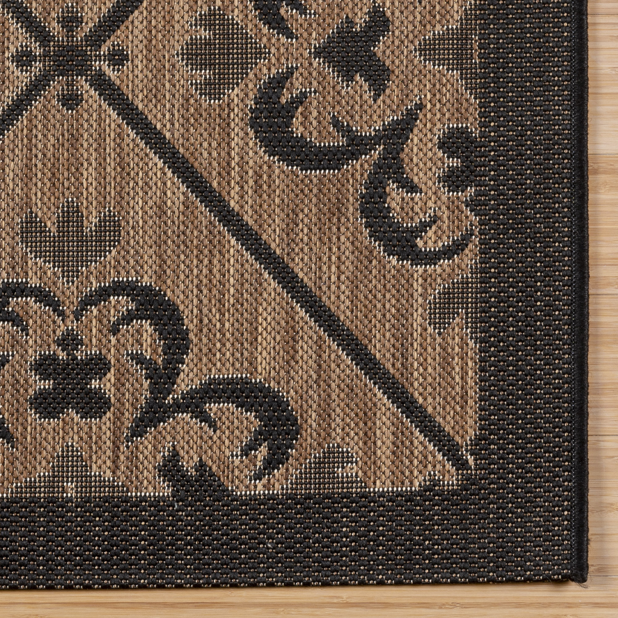 Gertmenian Paseo Bronte Bohemian Striped Havana/ Black Area Rug, 5x8