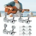 thumbnail image 3 of Acoustic Guitar Tuning Pegs, Guitar Tuning Keys, High Performance Rust-Proof Metal Structure Glossy For Guitar DIY Instrument Lovers Guitar Repair Master Silver,Black, 3 of 8