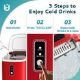 thumbnail image 2 of EUHOMY Countertop Ice Maker 26 lbs/Day Portable Self-Cleaning, 9 Bullet Ice in 6 Min, Red, 2 of 8