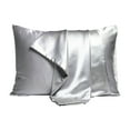 thumbnail image 1 of Cqxid Pillow Case Under $5 Imitation Silk Pillowcase Foreign Trade Solid Color Double Pillowcase, 1 of 2