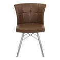 thumbnail image 2 of Armen Living Spago Contemporary Dining Chair in Vintage Gray Faux Leather with Brushed Stainless Steel Finish - Set of 2, 2 of 5