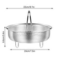 thumbnail image 2 of Strainer Basket, Colander, 304 Stainless Steel Dense Hole Drainage Basket, Rice Cooker Vegetable Washing, Multipurpose Steam & Drain Rack for Pots, 2 of 2