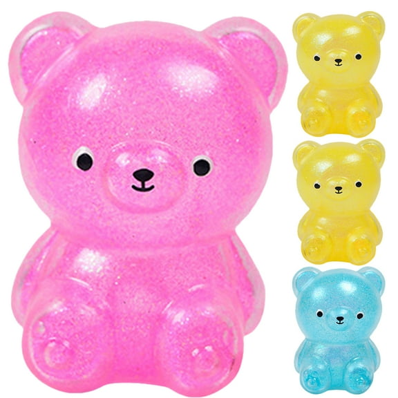 RENACLIPY 4Pcs Bear Squishy Toys For Leisure Time Tpr Assorted Color