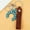 01#Turquoise Horseshoe Keyring, variant on Vintage Western PU Leather Turquoise Cross Cowboy Keychain Keyring Boho Jewelry-04#Squash Blossom Keyring