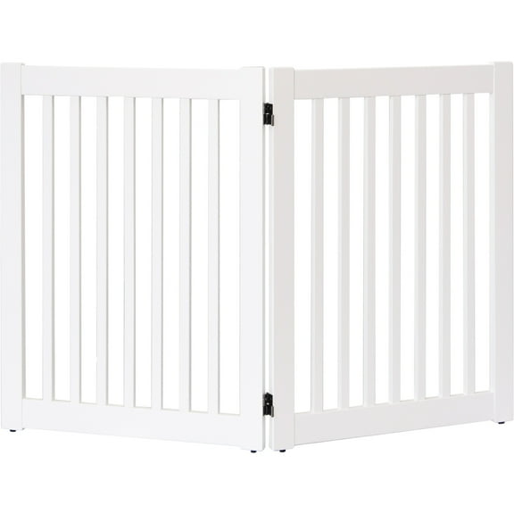 Dynamic Accents DA201 32 in. Highlander Series Solid Wood Pet Gate, White - 2 Panel